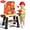 Orange+Black, variant on Wonderstone Kids Tool Bench Set with Electric Drill, Construction Workbench with Realistic Tools, Pretend Play Workshop Toy for Boys, Birthday Gift for Ages 3-8 (Blue & Red)