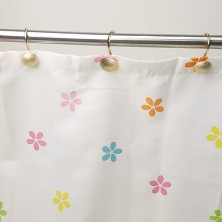 SOPOTUTU Elegant Golden Iron Shower Curtain Rings for Modern Bathrooms