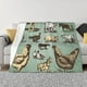 thumbnail image 1 of Fotbe Vintage Farm Animals Manta de Franela con Estampado, Manta Ultrasuave para Cama, Sofá, Auto, Hipoalergénica y Antibolitas-60"x50", 1 of 6