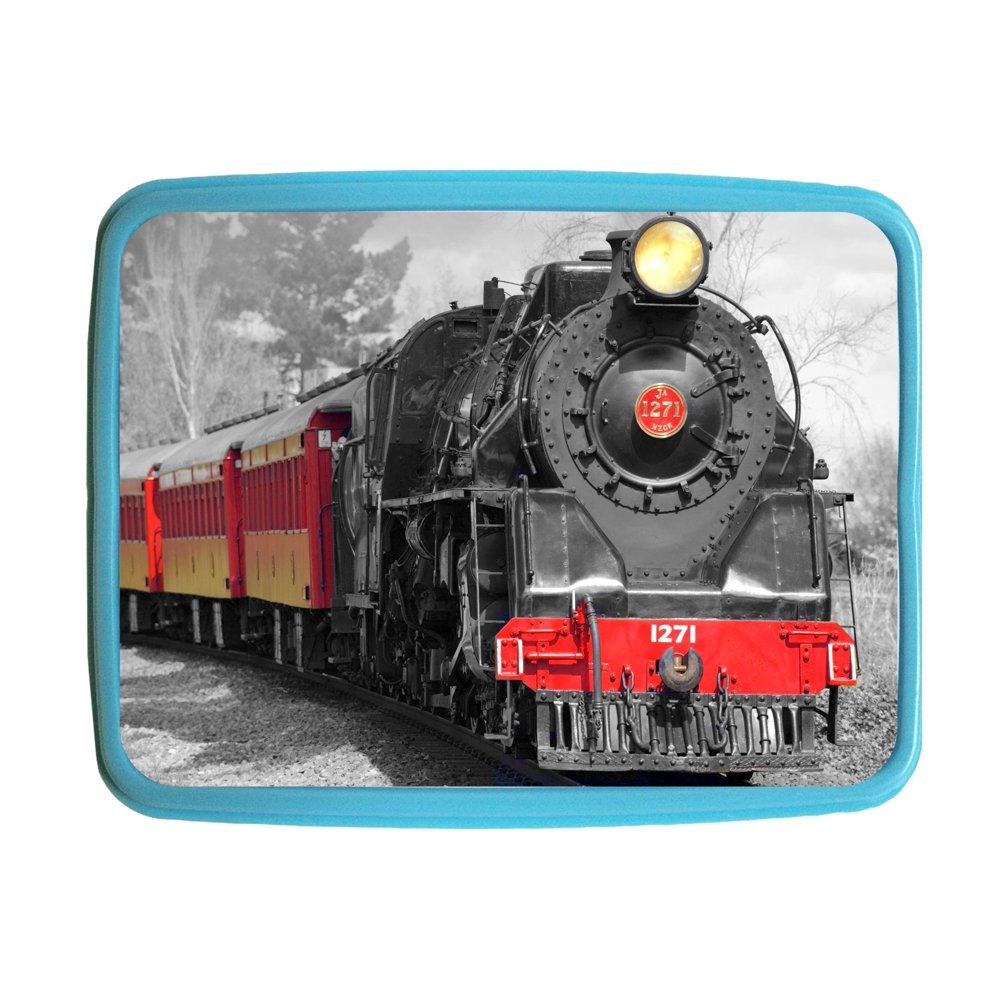 Train Vehicle Kids Bento Lunch Box with 3 Compartment Food