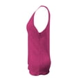 thumbnail image 7 of Breezora Women Sparkle V Neck Sequin Tank Top Glitter Sleeveless Club Festival Layer Loose Fit Vest M Size Hot Pink, 7 of 7