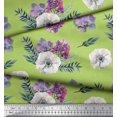 thumbnail image 3 of Soimoi Velvet Fabric Leaves,Succulent & Anemone Flower Print Sewing Fabric Yard 58 Inch Wide, 3 of 3