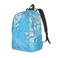 thumbnail image 1 of Balery Hanging Orchids Floral Blue Mochila Clásica Impresa Básica para Viaje, Mochila Escolar Resistente al Agua, Mochila de Lona con Correas Ajustables-Medium, 1 of 5