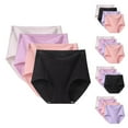 thumbnail image 4 of WTXUE Underwear Women Pack, 4PC Women's Plus Size Briefs XL 6XL High Waisted Briefs Ladies Underwear Full Coverage Underwear Cotton Panties for Women (Beige, 6XL), 4 of 8
