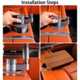 thumbnail image 4 of relayinert Cars Tables Convenient In-Car Dining Experience Automobile Holder Table Laptop Mount Material 360 Compatible Most dark wood grain, 4 of 6