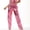 Pink, variant on Idoravan Women's Size Pants Womens Nightclub Style Casual Pants High Street Design Gradient High Waist Straight Leg Elastic Loose Pants