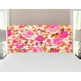 thumbnail image 1 of Rose Headboard, Vintage Warm Color Roses on Wood Background Well-Being and Love Theme Modern Print, Upholstered Decorative Metal Bed Headboard with Memory Foam, Full Size, Pink Orange, by Ambesonne, 1 of 4