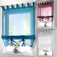 thumbnail image 2 of [BRAND CLEARANCE] 100X155cm Translucent Rome Style Curtains Kitchen Book Balcony Window for Livingroom Bedroom Kitchen (Blue), 2 of 5