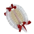 thumbnail image 1 of relayinert Ruffle Flat Top Hat For Tea Party Pastoral Straw Hat Parent-Children Bonnet New French Rural Style type+5, 1 of 6