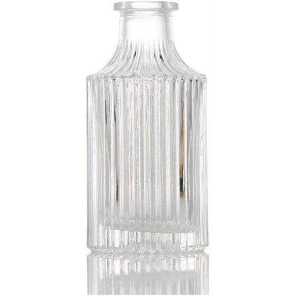 SYBL Glass Reed Diffuser Bottle, 250ml/8.5oz, Transparent, Round, Stemless, Fresh Scent, Home Indoor Use