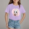 thumbnail image 2 of ZTKWD Kids Girls Cotton Crew Neck Shirt Casual Solid Plain Short Sleeve Tees Assorted Colors 90-160 Easter, 2 of 4