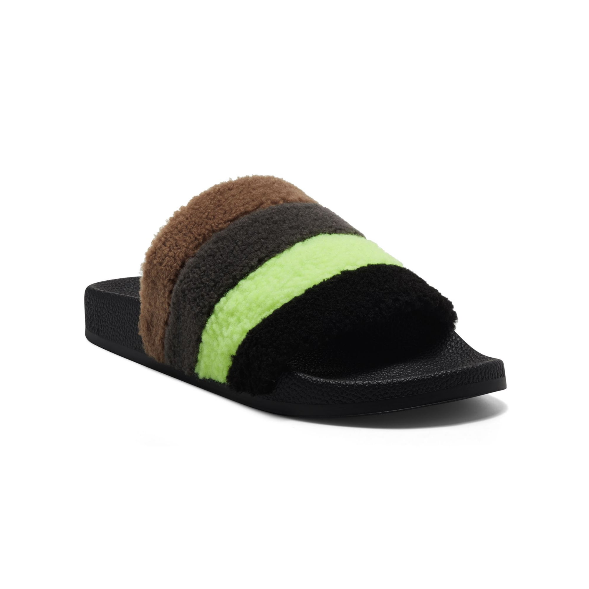 INC Womens Black Striped Comfort Peymin Slide Sandals 9 M