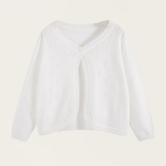 Timegard Kids Cardigan for Girls Comfy Cute Knit Open Front Solid Color Cover up Sweaters Jackets Fall