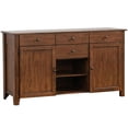thumbnail image 5 of Sunset Trading Simply Brook Transitional Wood Sideboard Server in Amish Brown, 5 of 6