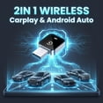 thumbnail image 2 of Mini Wireless CarPlay Adapter for Apple iPhone iOS 10+, No Delay & Plug & Play, Convert Wired to Wireless Carplay Dongle for 2026 Cars, USB-A/Type-C Port with Realtek 8730E Chip for iPhone6+, 2 of 7