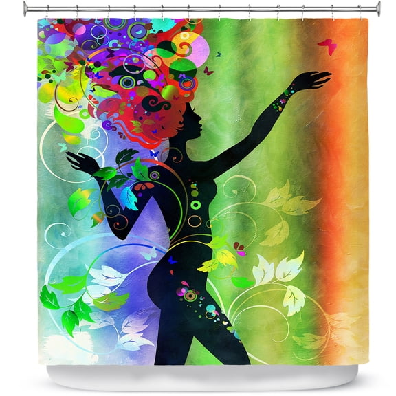 Shower Curtains 70" x 73" from DiaNoche Designs by Angelina Vick - Wondrous Rainbow 5