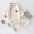 thumbnail image 2 of masbird Toddler Girls Boys Pajama Sets Long Sleeve Top with Pants Cotton Soft Sleepwear 2 Piece Pjs Set 6-12 Months 12-24 Months 2t 3t 4t 5t 6t 7t 8t 9t Children(Light Green,9-12 M), 2 of 8