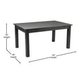 thumbnail image 5 of Flash Furniture Hercules 60" x 38" Rectangular Black Wash Solid Pine Farm Dining Table, 5 of 9