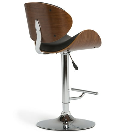 Simpli Home - Marana Bentwood Adjustable Height Gas Lift Bar Stool - Black