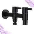thumbnail image 3 of Faucet Black Stainless Steel Washing Machine Faucet Kitchen Use 1Pcs 5.9x3.1x2.3in, 3 of 8