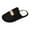 Black, variant on House Slippers Knit Memory Foam Arch Support Wide Widths Furry Fleece Lined Anti-Skid Solid Color Cute Novelty House Slippers Indoor Outdoor Bride Slippers