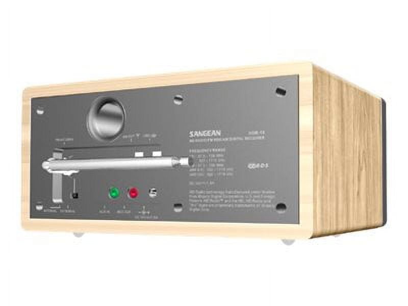 Sangean HDR-18 HD Radio/FM-Stereo/AM Wooden Cabinet Table Top Radio silver