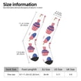 thumbnail image 7 of Knee High Socks for Men and Women, Stars and Stripes Ice Cream Print Althletic Compression Socks, Support Long Tube Socks for Outdoor Sport, Calf Socks, High Stockings for Women Men, 7 of 7