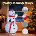 thumbnail image 3 of UBesGoo Top Hat Christmas Outdoor Decoration Outdoor Snowman 6FT Christmas Decorations for Home Indoor Lawn Yard, 3 of 8