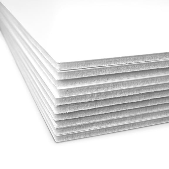 24" x 36" White Foam Board, 3/16" Thick, Presentations, Large Signboards, Backing Board - 10 Pack