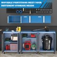 thumbnail image 5 of Upgraded Metal Tool Chest on Wheels, 2 Locking Doors, 360° Casters & Foot Pads, Large Capacity Mobile Tool Cabinet with Adjustable Organizer, 5 of 7
