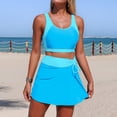 thumbnail image 2 of Wdgfv Women's Tankini Swimsuits Tummy Control Two Piece Bathing Suit Modest Swim Skirt Color Block Swim Suits 2026, 2 of 7