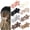 8PC+flower Neutral, variant on Flat Hair Clips 8 PCS French Claw Clips Strong Hold for Women Girls Thin Hair