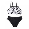 thumbnail image 1 of Kid Girl's 2 Piece Bikini Swimsuit Set Quick Dry Bathing Suit Sport High Waist Rashguard Set for Child 7-8 Years, 1 of 4