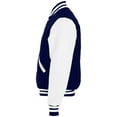 thumbnail image 5 of Holloway 224183.F90.L Adult Varsity Jacket, True Navy & White - Large, 5 of 5