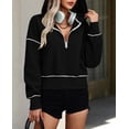 thumbnail image 4 of Buzo PRETTYGARDEN 2025 Otoño Media Cierre Corto Negro Talle L, 4 of 8