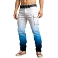 thumbnail image 2 of CONZONE Mens Cargo Pants Gradient Color Straight Leg Cargo Pants for Men Lightweight Relaxed Fit Outdoor Workout Trousers With Pockets, 2 of 4