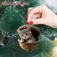 thumbnail image 2 of nTRIUQJ Forest Animal Acorn Ornaments – Cute Cartoon Animal Decorative Hanging Ornament, Cozy Forest Cone Animal Decoration, Acrylic Hanging Ornament for Christmas Tree E, 2 of 6