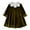 Olive Green, variant on Odeerbi Kids Girls Peter Pan Collar Velvet Dresses Fall Winter Vintage Princess Dress Children Solid Color Cute Sweet Long Sleeve Dress Kids Girls Clothes