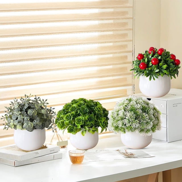 Artificial Plant Pot, Small Potted Decoration, Living Room Countertops Windowsills, Desktop Greenery, Home Decor, Artificial Plants for Home, Realistic Touch, Stylized Design, High Traffic Plants,