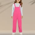 thumbnail image 5 of YunPes Boy's Girl's Straight Leg Jumpsuit Loose Fit Casual Bib Overalls Sleeveless Multi Color Kid's Toddlers with Pockets Overalls, 5 of 6