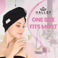 thumbnail image 4 of HALLEY Cotton Hair Towel Wrap – 3 Packs Super Absorbent, Anti Frizz Fast Drying Hair Towel for Curly Long Thick Hair – Hair Turbans for Wet Hair with Button – Hair Plopping Towel (Black), 4 of 8