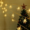 thumbnail image 4 of Christmas Snowflake Light 10 feet 20 Snowflake Light Snowflakes LED Battery Operated Snowflakes String Lights Winter Fairy Lights Merry Christmas Decoration, 4 of 9