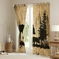 thumbnail image 3 of Manfei Brown Bear Adult Blackout Curtains Set of 2 (52x84 Each), Rustic Animal Wildlife Window Curtains, Vintage Countryside Curtains and Drapes, Curtains and Drapes Decor, 3 of 6