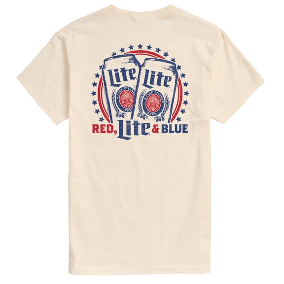 Miller Light - Red Lite and Blue - Men's Short Sleeve Graphic T-Shirt