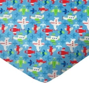 SheetWorld Fitted 100% Cotton Percale Play Yard Sheet Fits BabyBjorn Travel Crib Light 24 x 42, Baby Airplanes