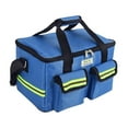 thumbnail image 1 of Bolsa de primeros auxilios vacía para suministros médicos de emergencia con múltiples compartimentos, organizador médico de gran capacidad para Azul, 1 of 9