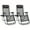2*Black Recliner, variant on 1/2Pack Zero Gravity Lounge Chairs For Outdoor Patio And Poolside With Pillows And Cup Holders - Foldable, Space-saving, Easy To Carry, Outdoor Camping Chair, Suitable For Beach, Grass, Wild Camping