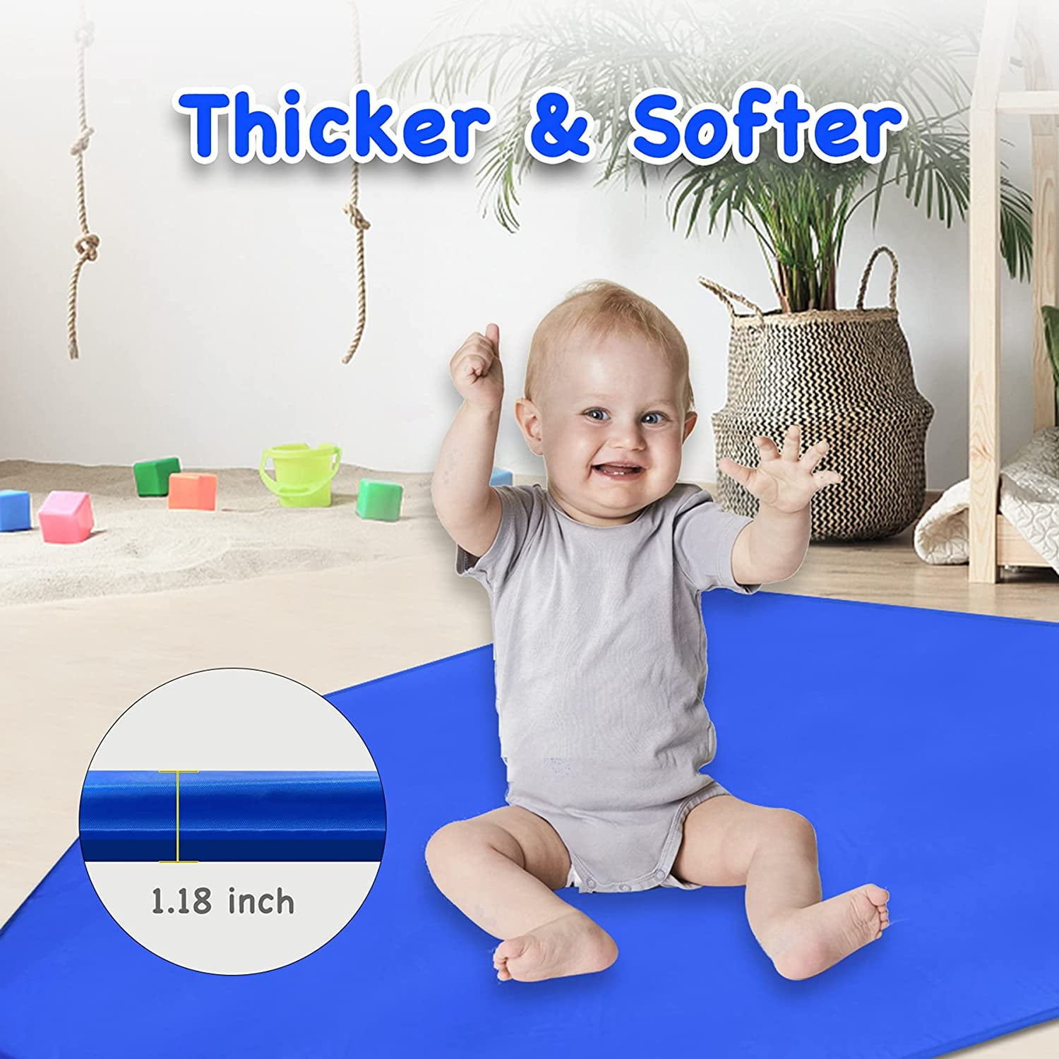 Dad Baby Hexagon Playpen Mat Playpen Mattresses Baby Playmat Fits CPDD Play Yard Portable Play Yard Self Inflatable Comfortable with Carry Bag Blue Blue Walmart