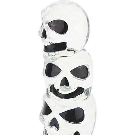 Triple Skulls Stack Tower Led Halloween Snow Globe Table Light Walmart Com Walmart Com