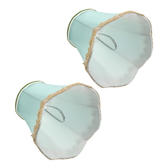 UNOMOR 2Pack Round Cloth Lampshades Dustproof for Bedroom Lamp Accessories